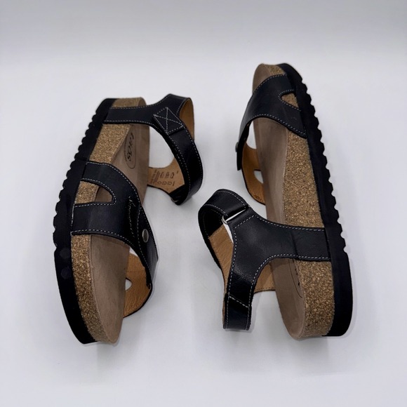 Taos Footwear Luvie Sandals Women\'s Size 5 - 5.5 EU 36 Black Leather